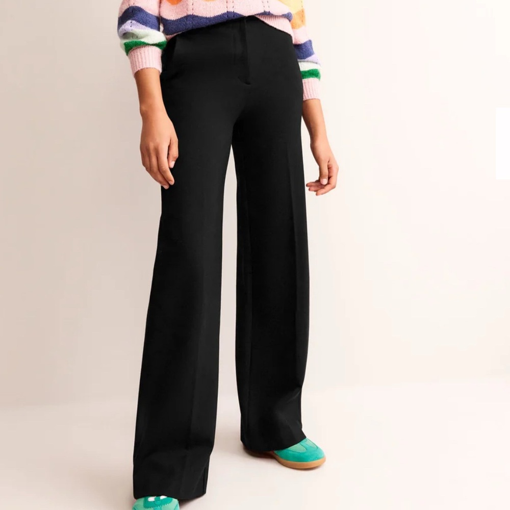 Boden Black Westboure Wide Leg Trouser
